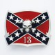 REBEL SKULL 13 BELT BUCKLE