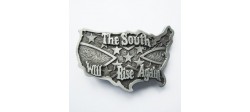 THE SOUTH WILL RISE AGAIN BELT BUCKLE OLD METAL