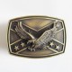 EAGLE FLAG ANTIQUE BRONZE BELT BUCKLE