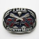 I LIKE COUNTRY MUSIC BELT BUCKLE