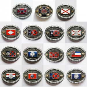 COLLECTION 15 BELT BUCKLES SOUTHERN STATES