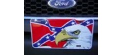 REBEL EAGLE LICENSE PLATE