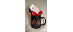 COFFEE MUG WITH CROSS FLAGS